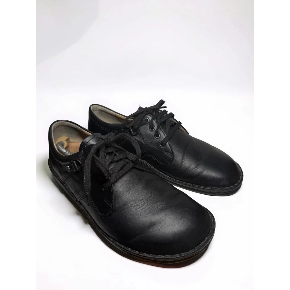 Finn Comfort  VAASA KAFFEE Men's Shoes Size 10.5 EU 44 Black Leather Oxford EUC